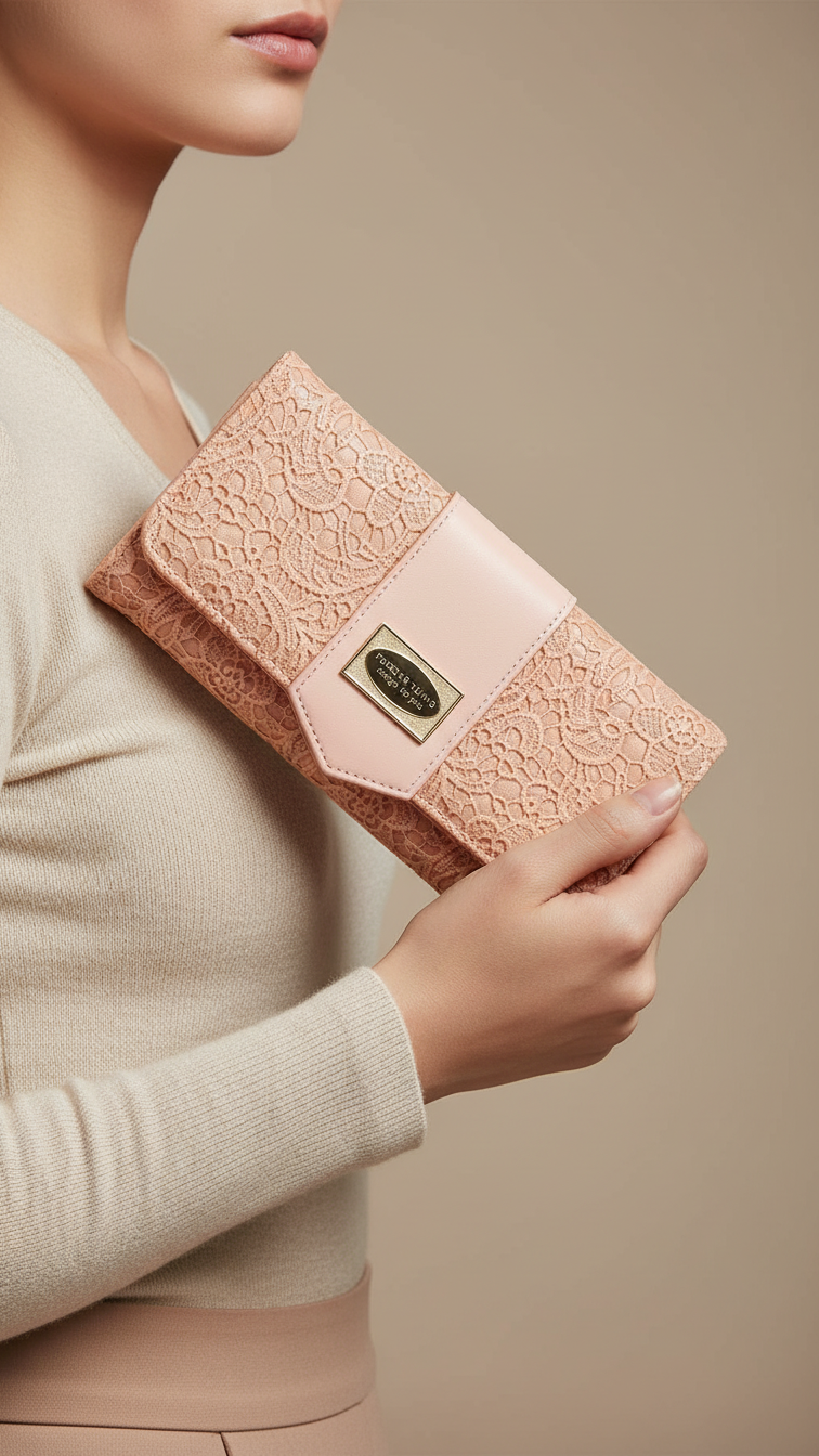 Pink Casual Wallet For Women P70977