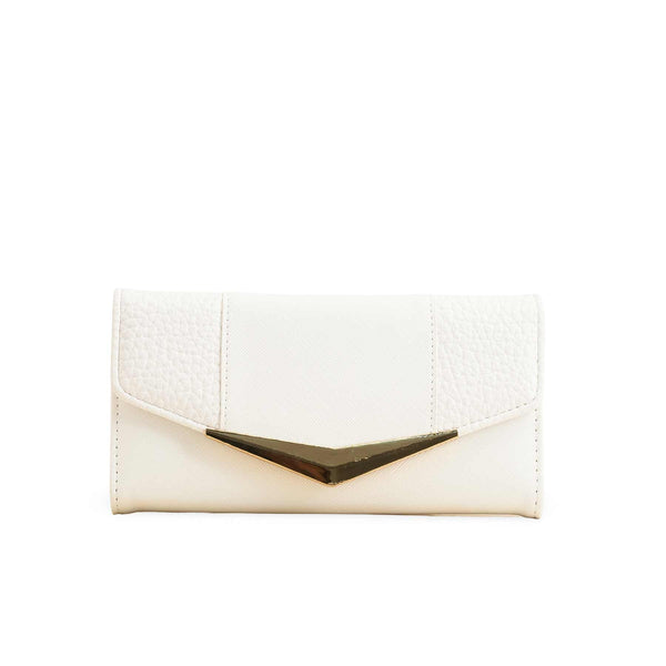 White Casual Wallet For Women P70978