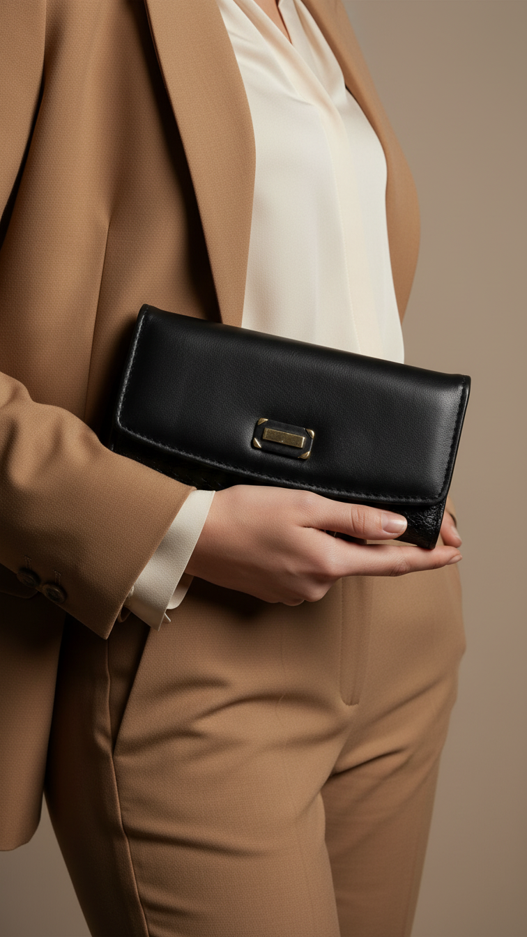 Black Casual Wallet For Women P70981