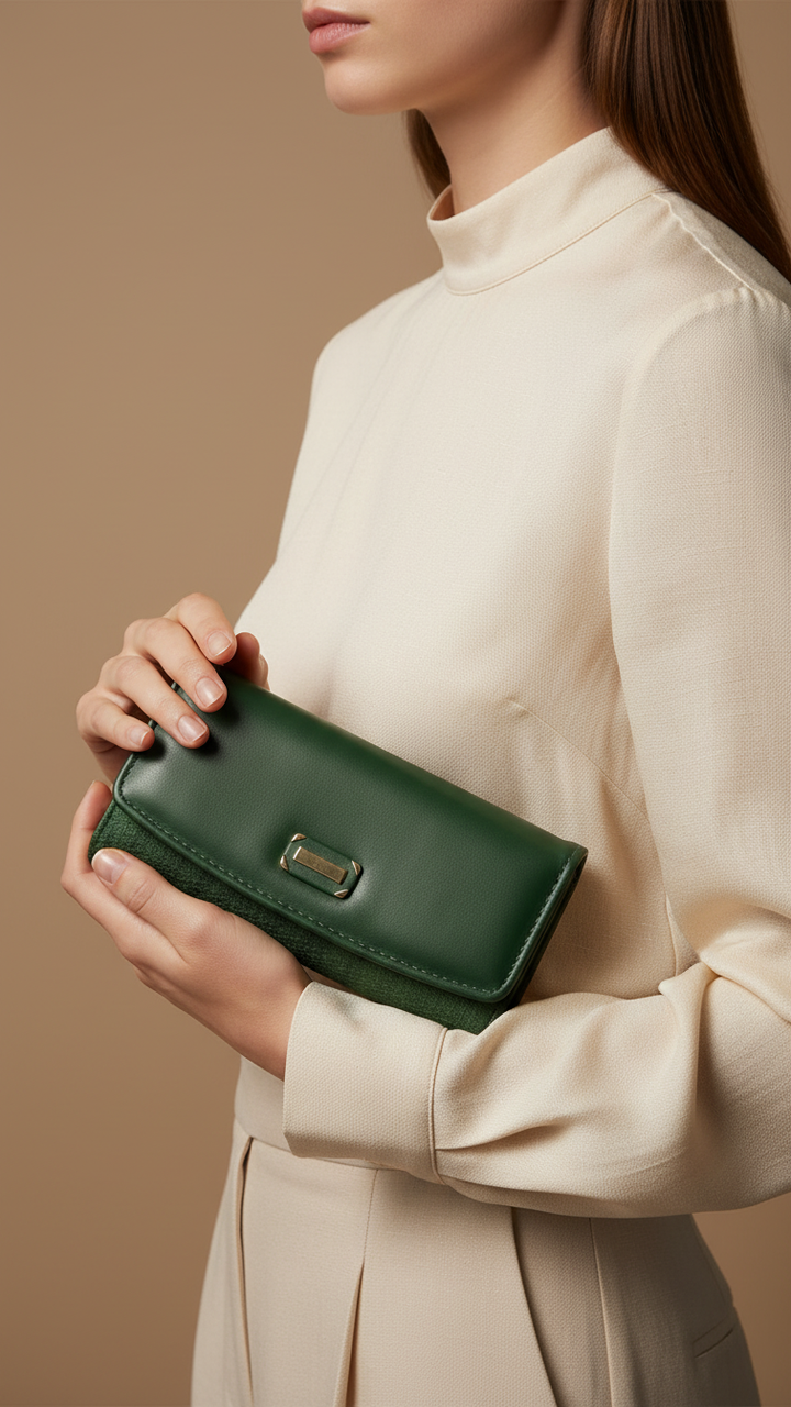 Green Casual Wallet For Women P70981