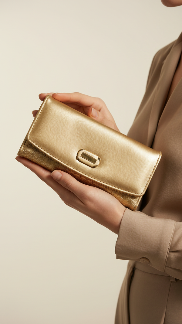 Golden Casual Wallet For Women P70981