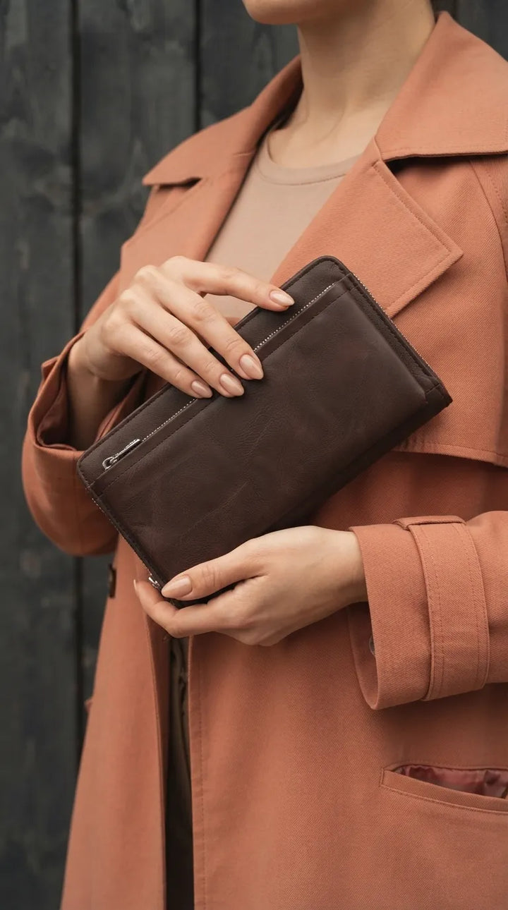 Coffee Formal Wallet For Women P71030