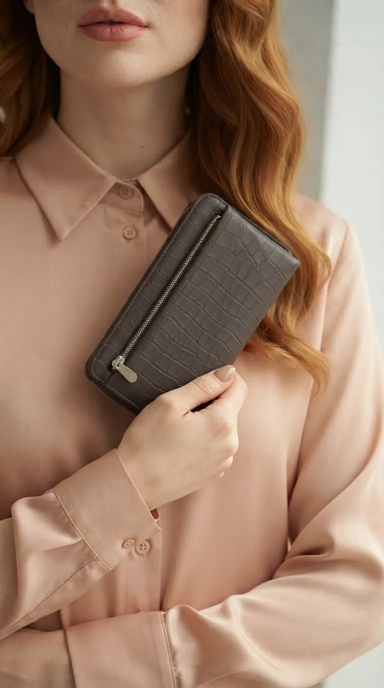 Coffee Formal Wallet For Women P71031