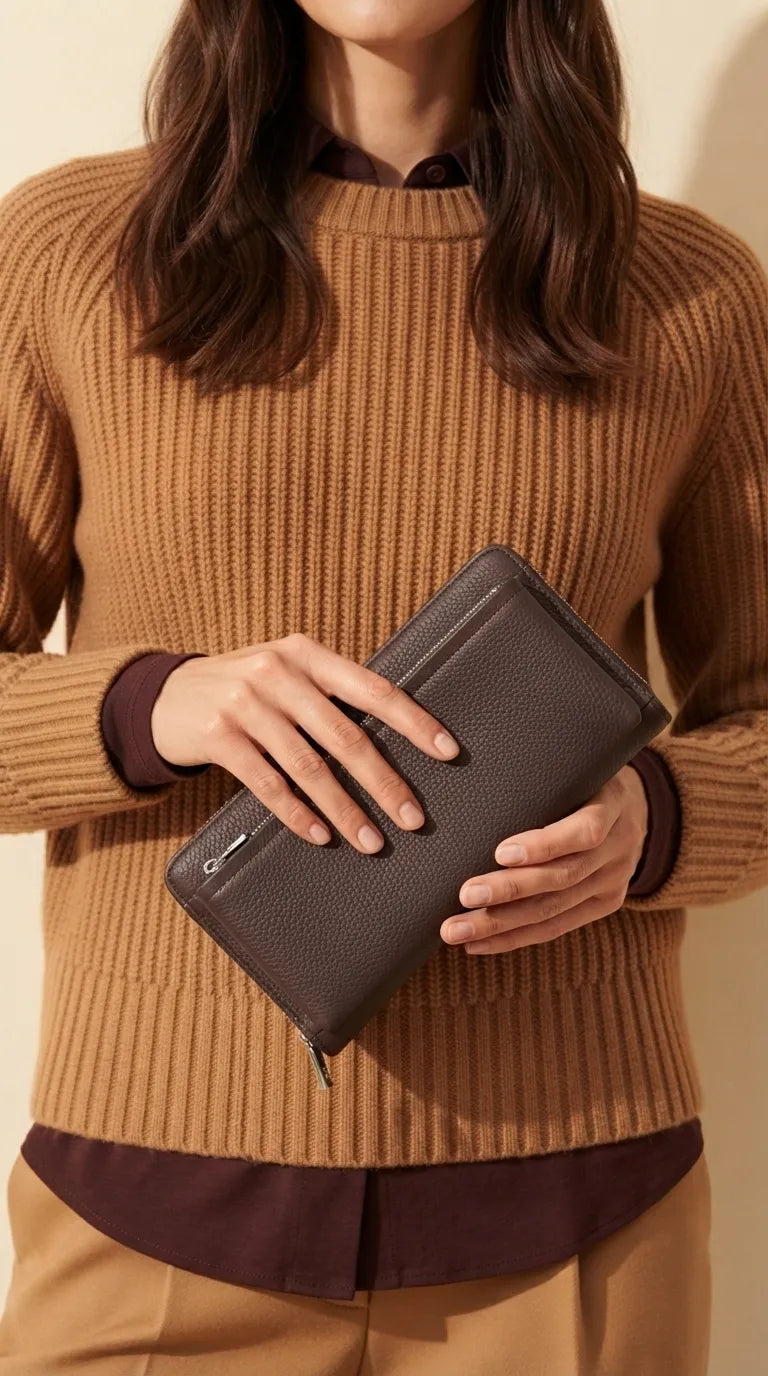 Coffee Formal Wallet For Women P71032