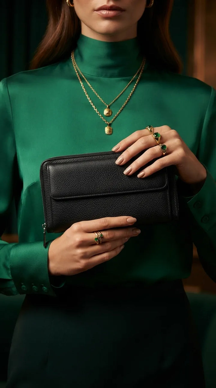 Black Formal Wallet For Women P71033
