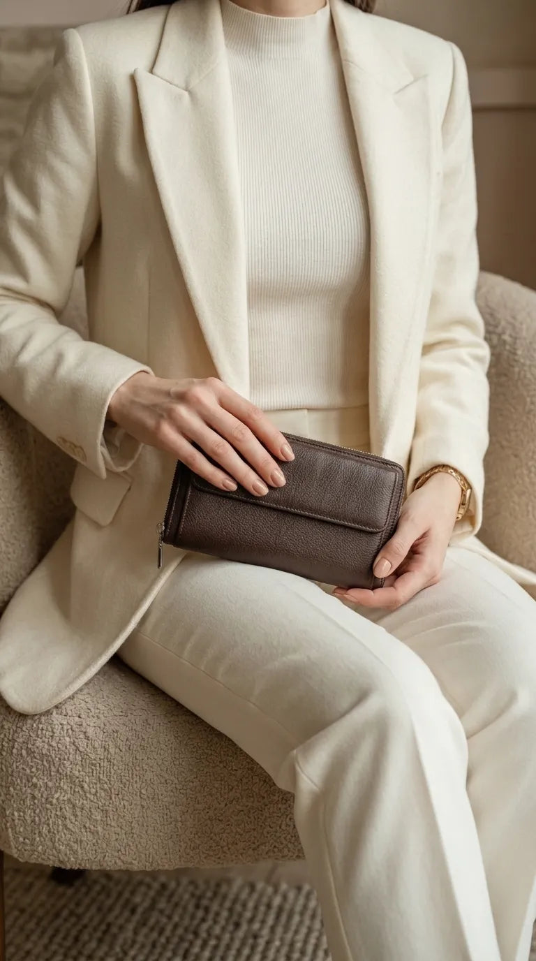 Coffee Formal Wallet For Women P71034