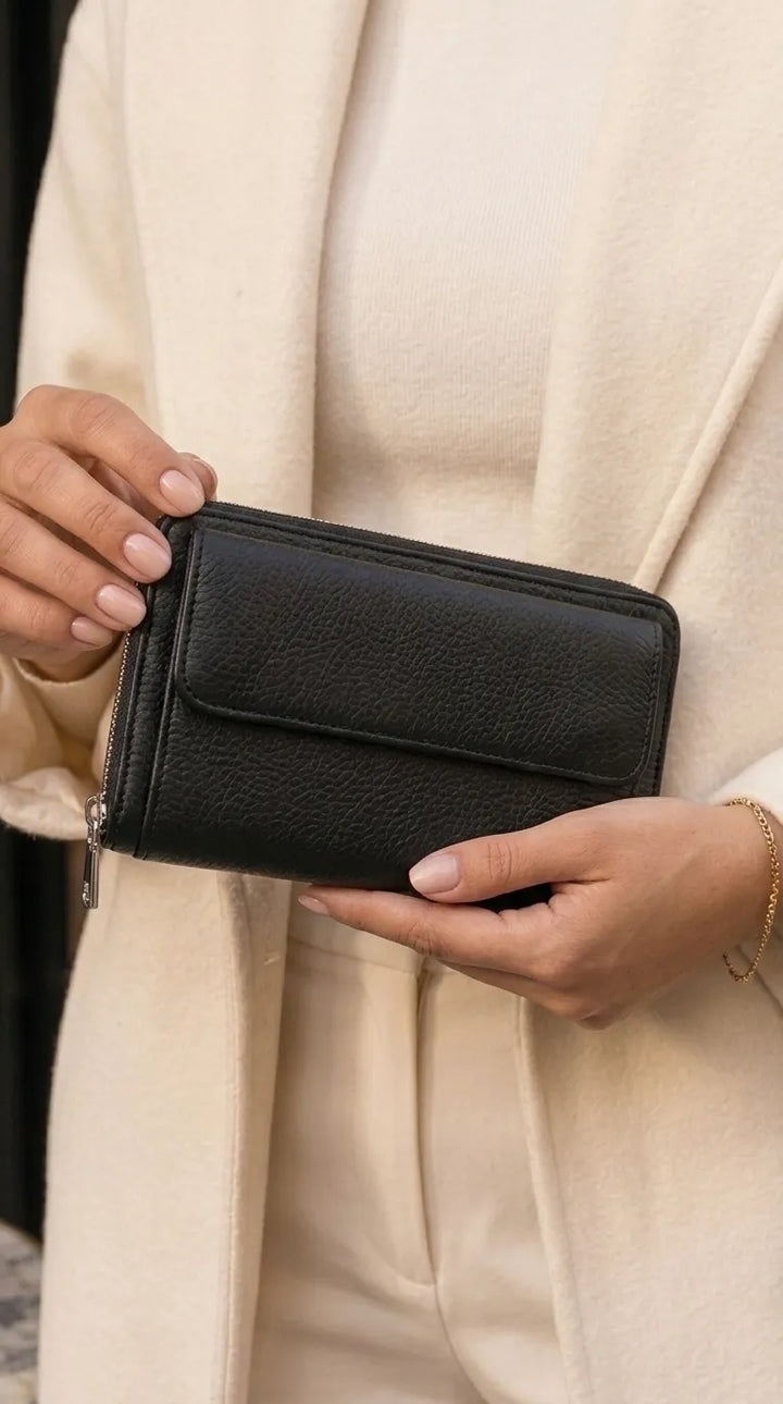 Black Formal Wallet For Women P71035
