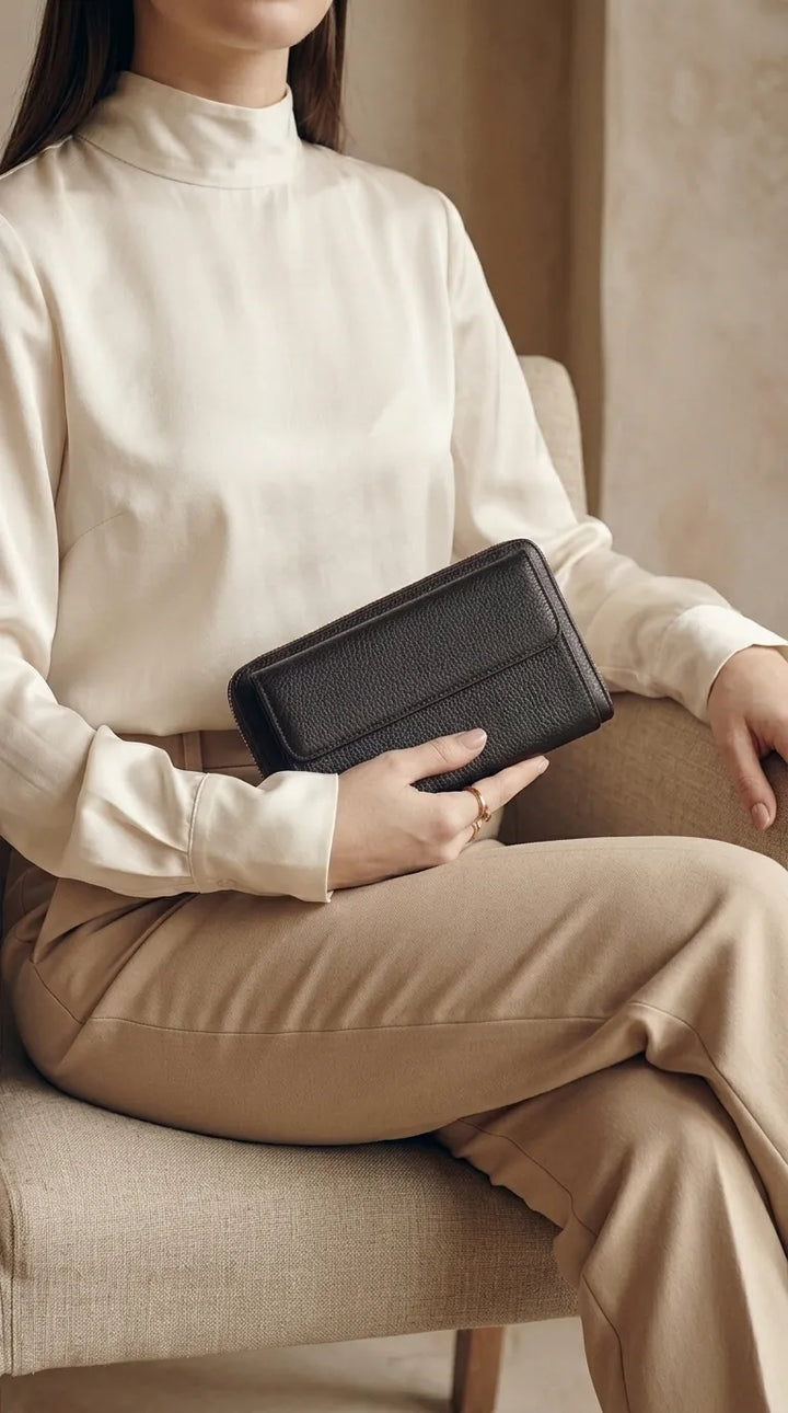 Coffee Formal Wallet For Women P71035
