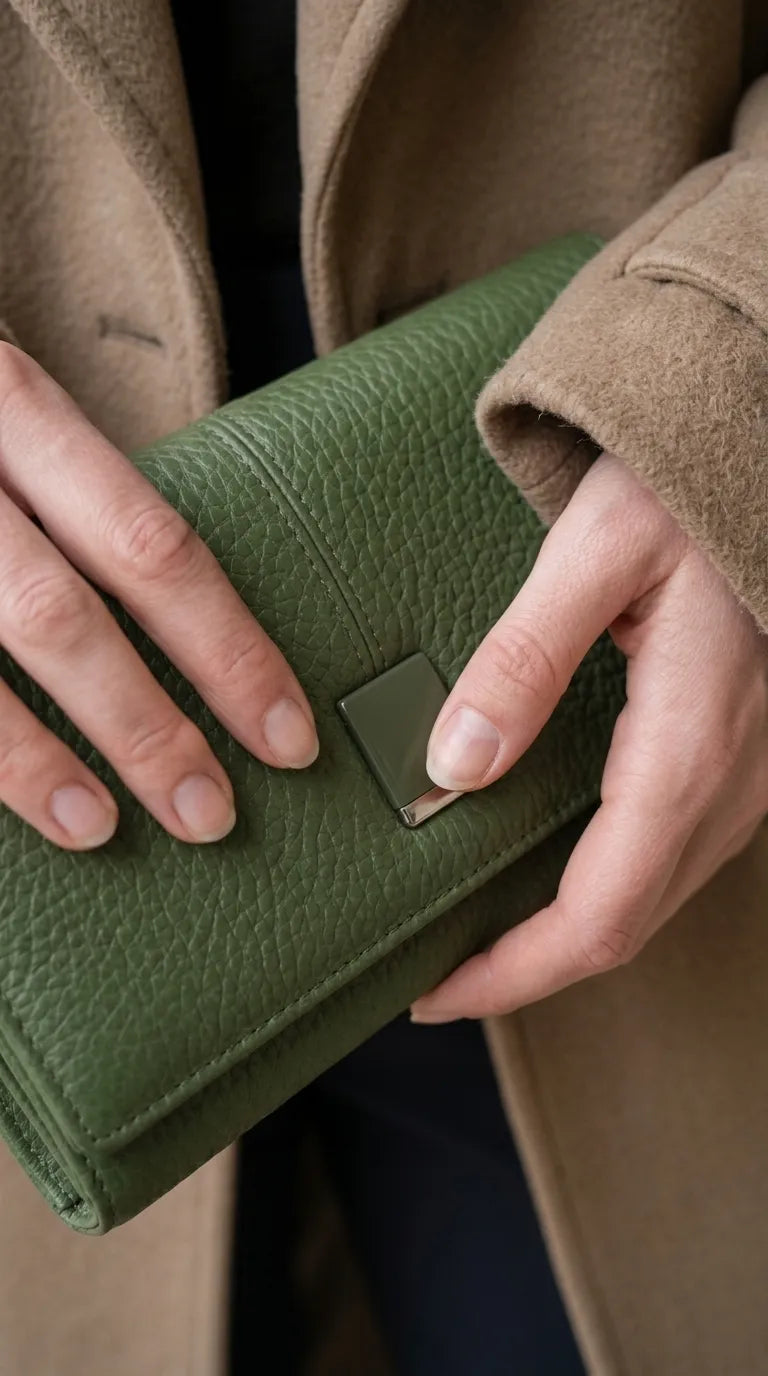 Green Formal Wallet For Women P71044