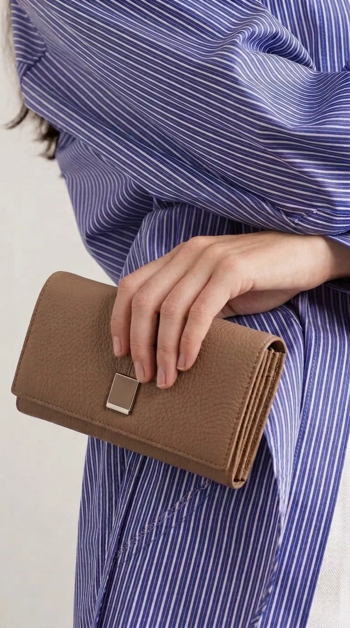 Beige Formal Wallet For Women P71044