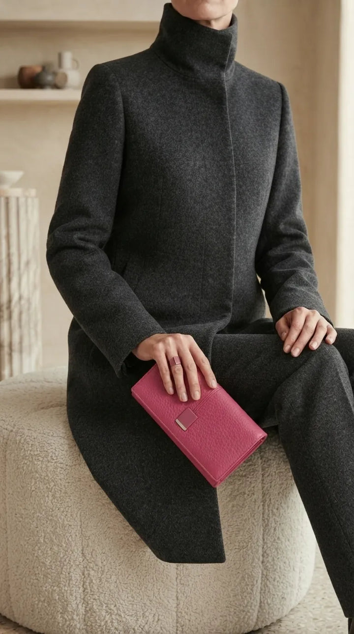 Fuchsia Formal Wallet For Women P71044