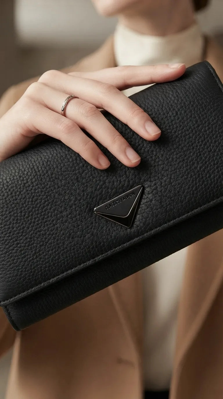 Black Formal Wallet For Women P71045