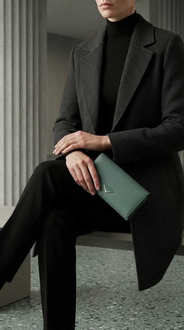 Green Formal Wallet For Women P71045