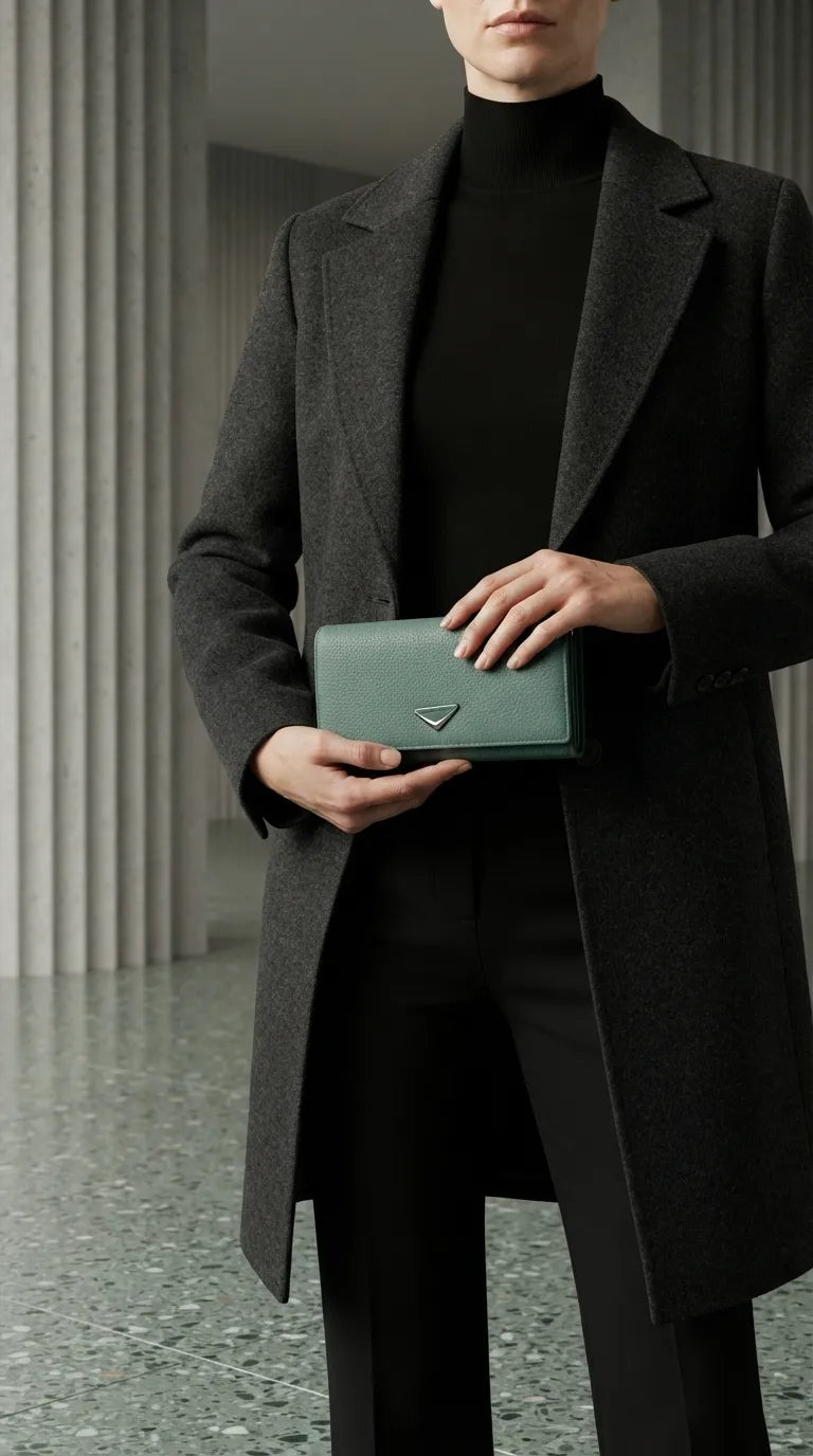 Green Formal Wallet For Women P71045