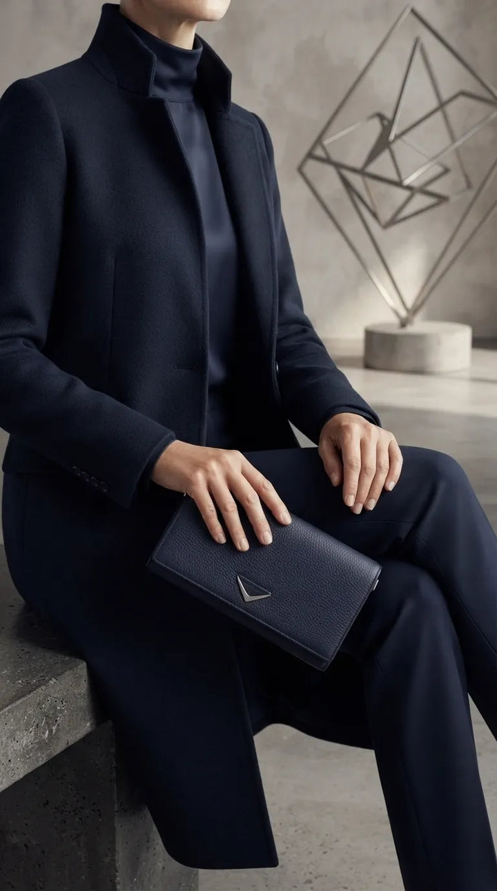 Navy Formal Wallet For Women P71045
