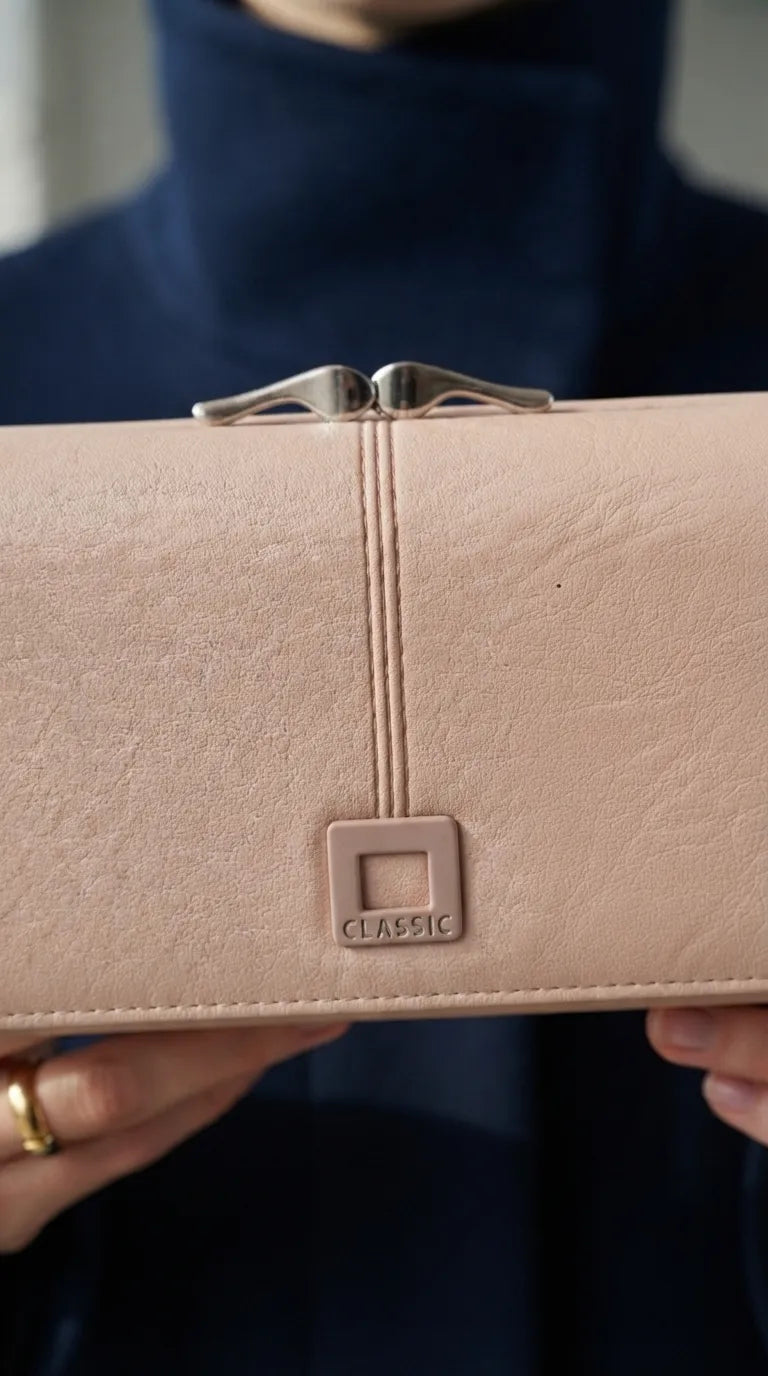 Beige Formal Wallet For Women P71047