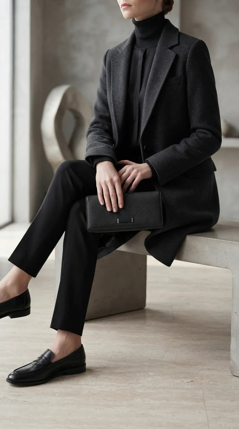 Black Formal Wallet For Women P71048