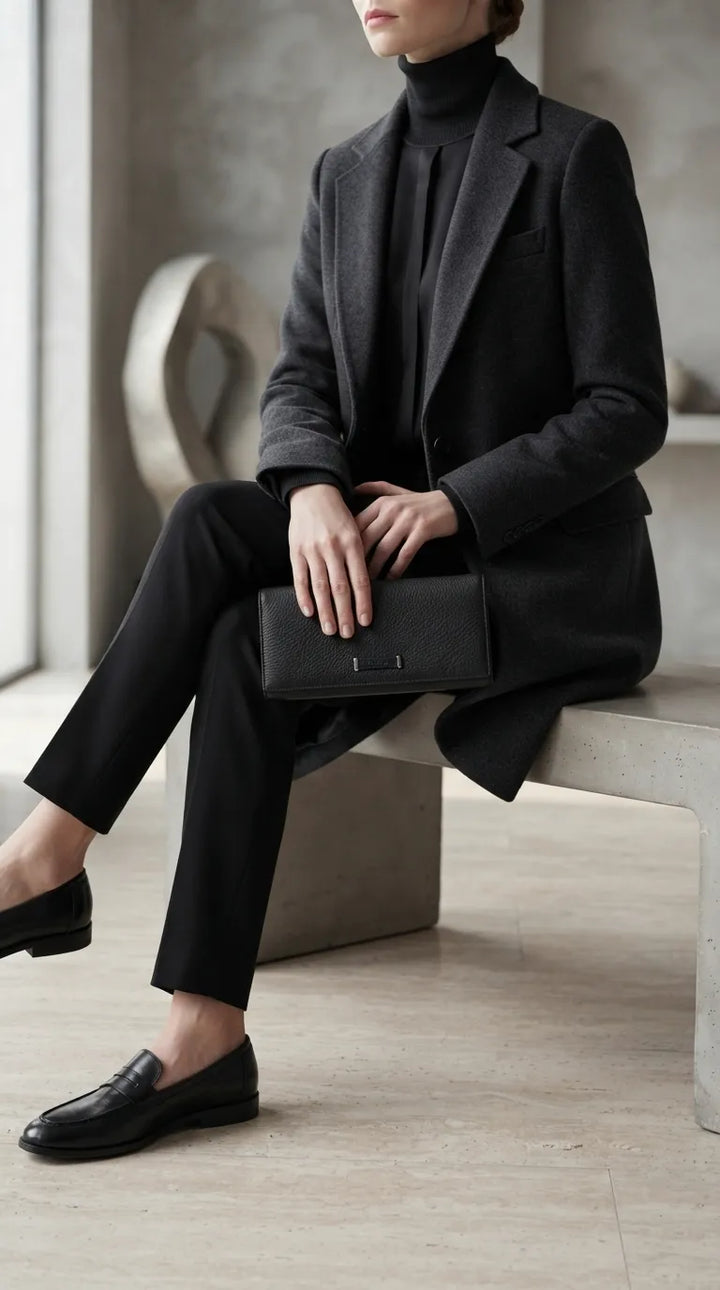 Black Formal Wallet For Women P71048