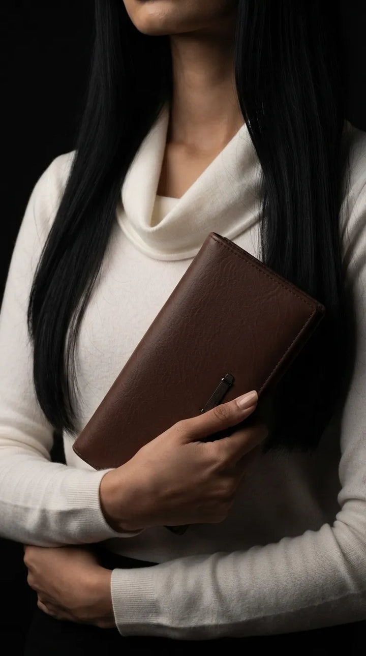Brown Formal Wallet For Women P71048