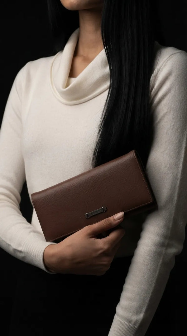 Brown Formal Wallet For Women P71048