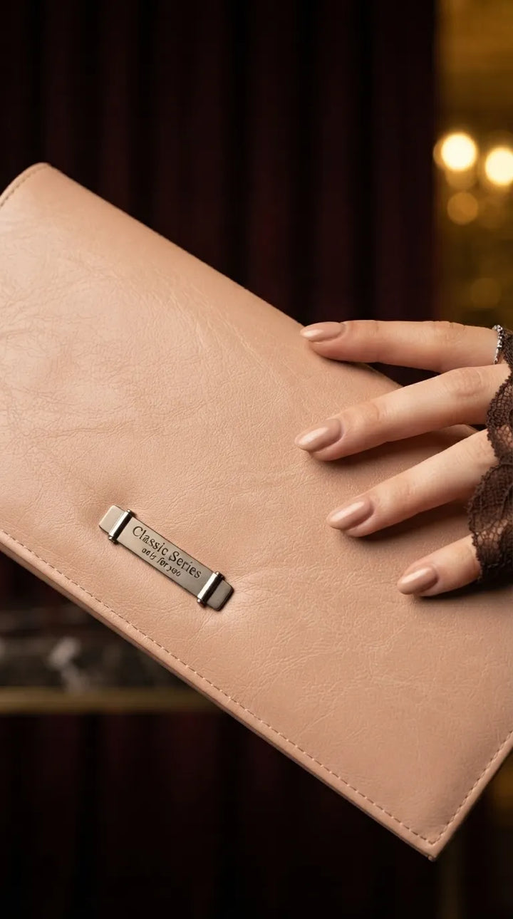 Beige Formal Wallet For Women P71048