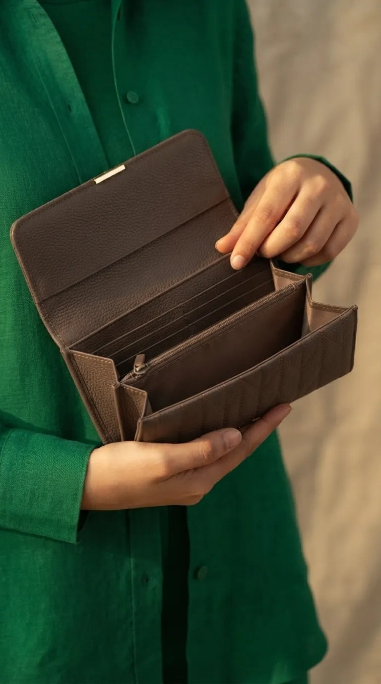 Coffee Formal Wallet For Women P71049