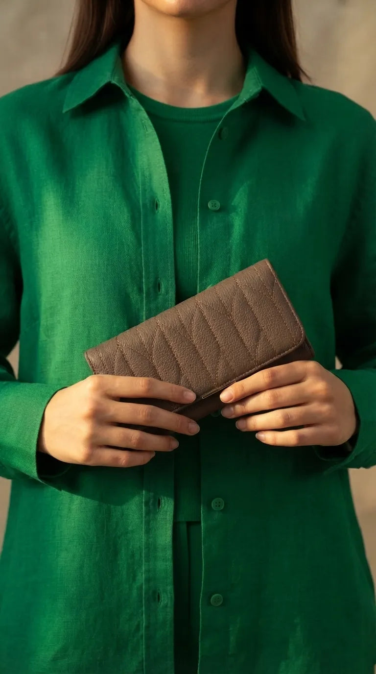 Coffee Formal Wallet For Women P71049