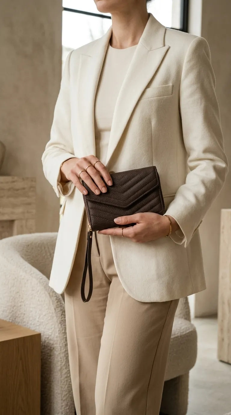Brown Formal Wallet For Women P71050