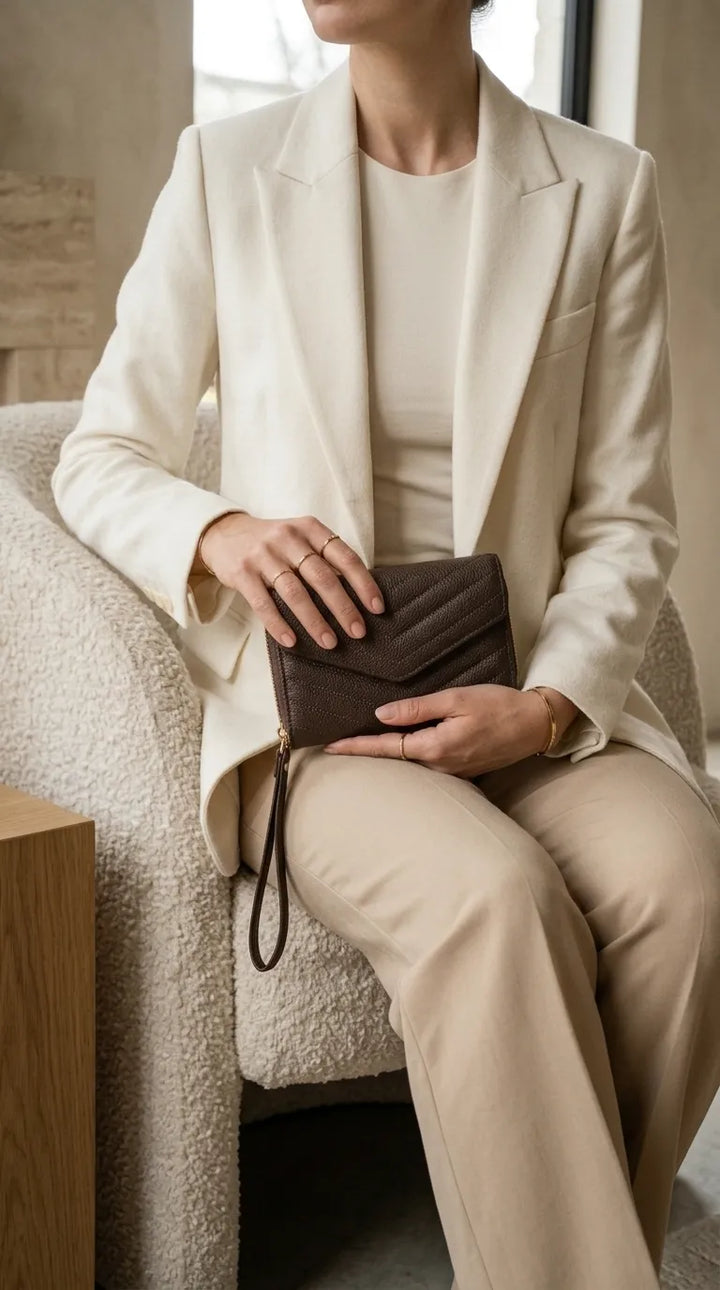 Brown Formal Wallet For Women P71050