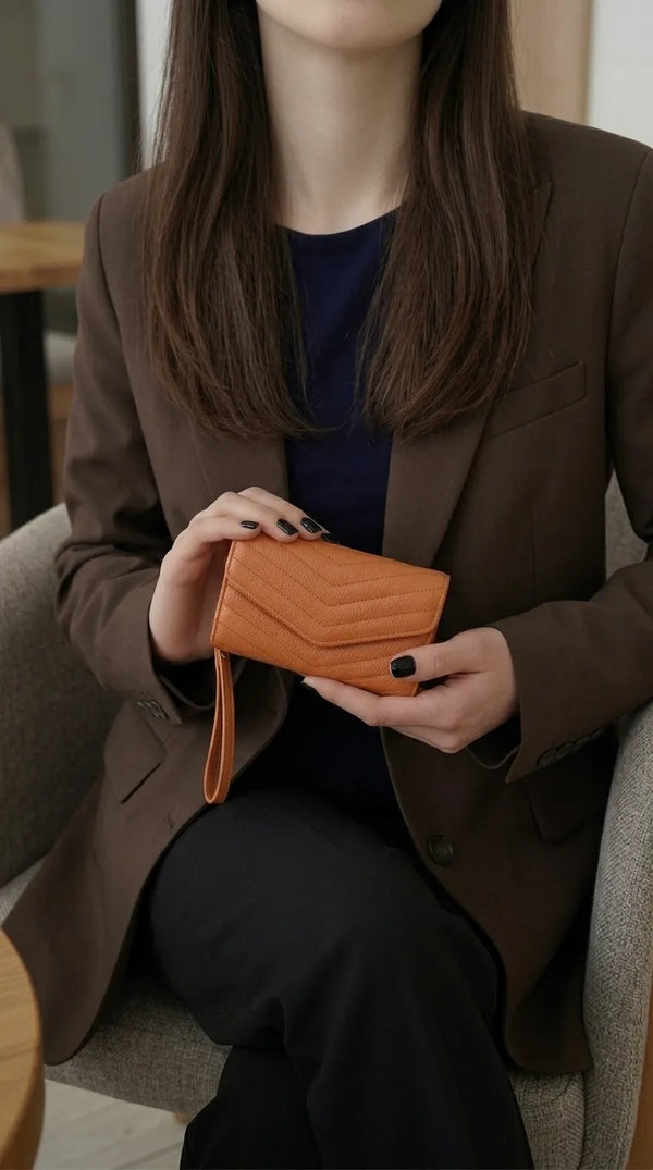 Mustard Formal Wallet For Women P71050