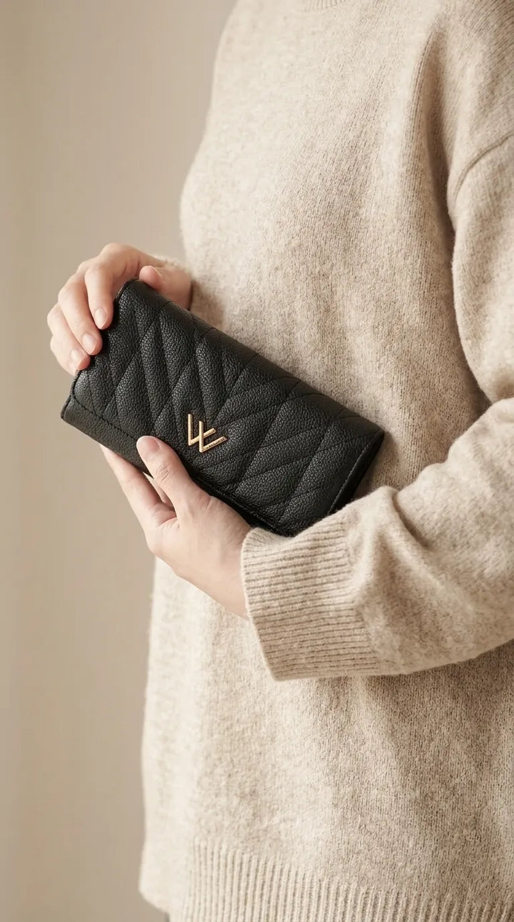 Black Formal Wallet For Women P71052