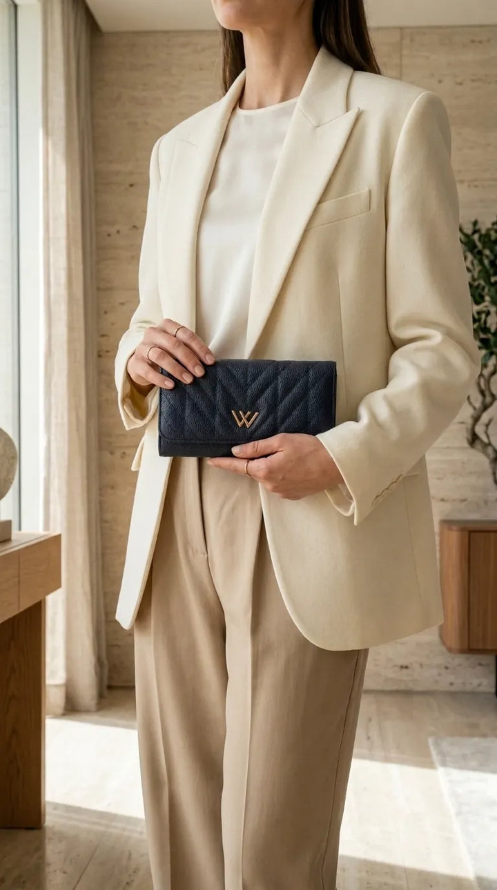 Navy Formal Wallet For Women P71052