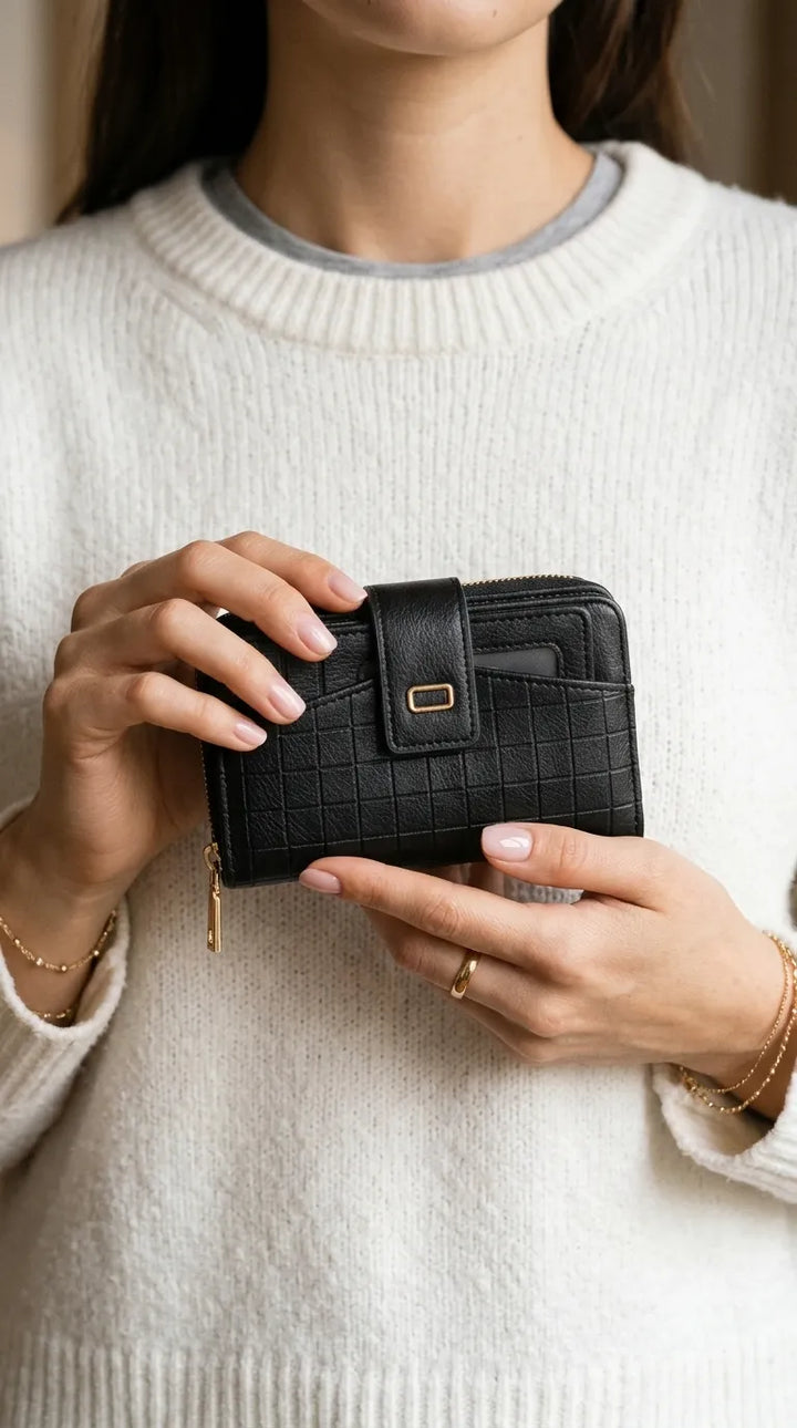 Black Formal Wallet For Women P71055