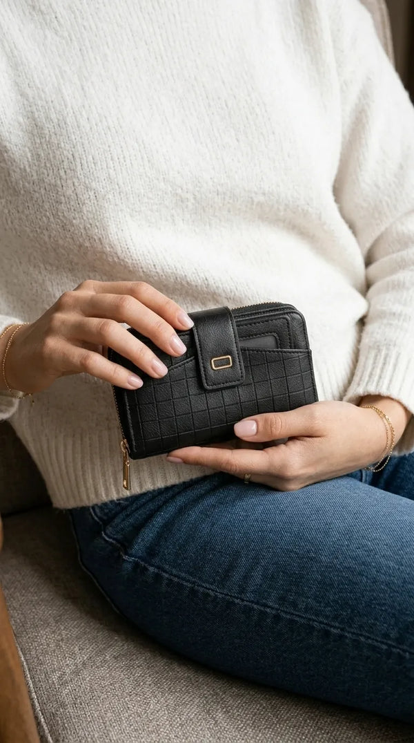 Black Formal Wallet For Women P71055