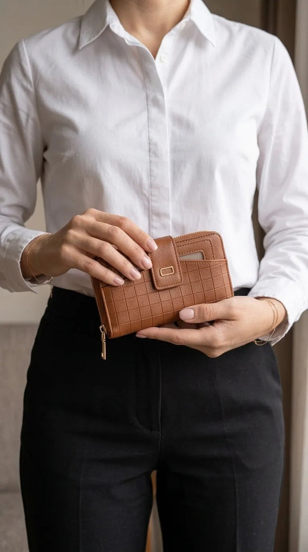 Mustard Formal Wallet For Women P71055