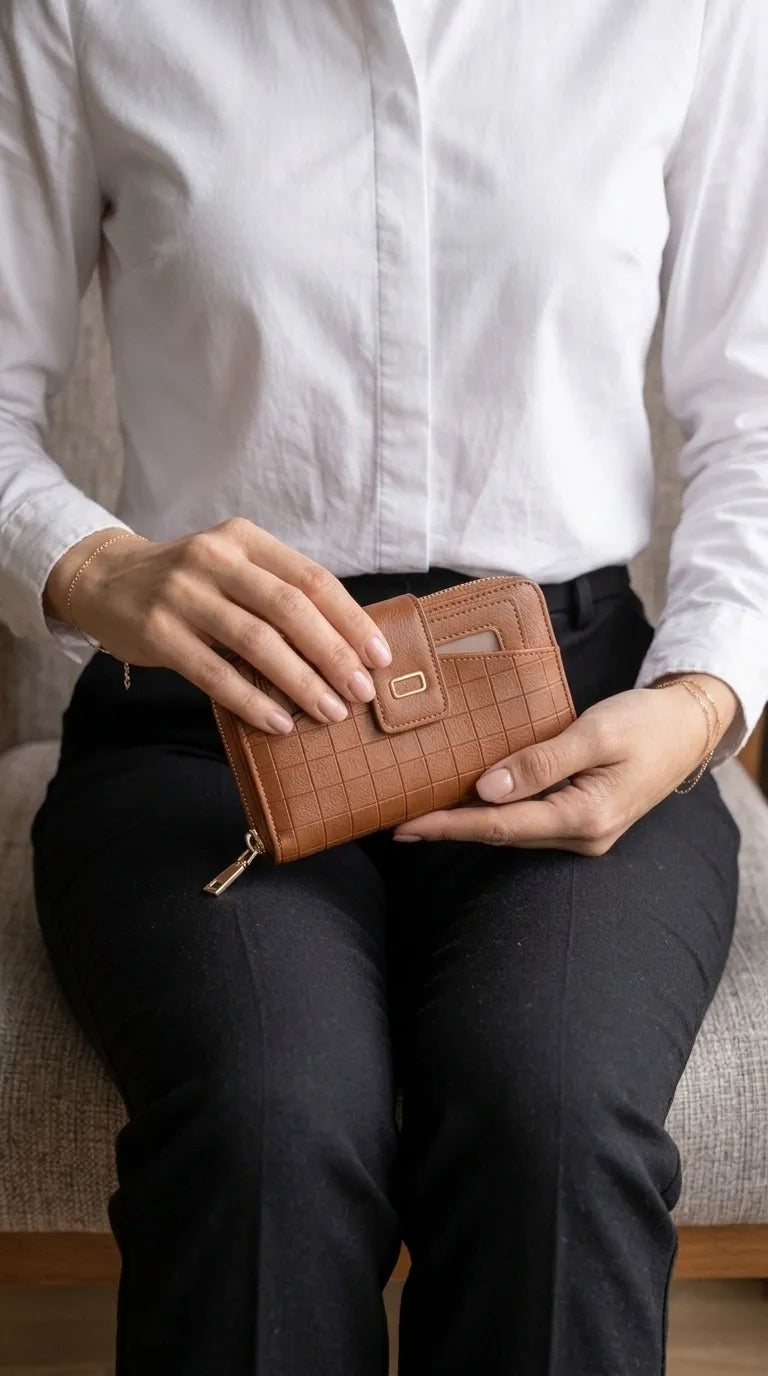 Mustard Formal Wallet For Women P71055