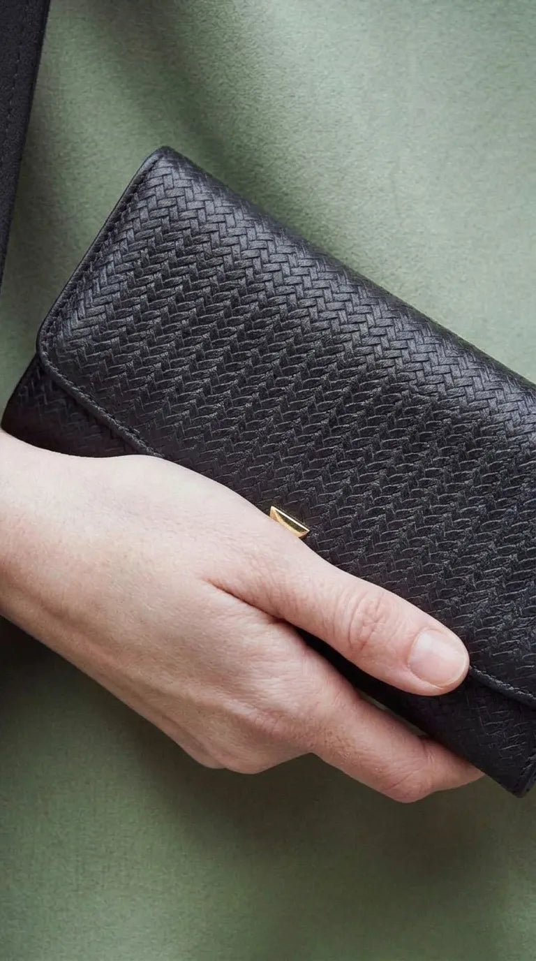 Black Formal Wallet For Women P71058