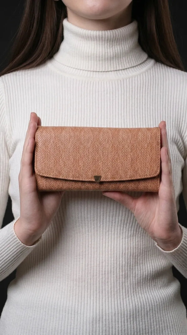 Brown Formal Wallet For Women P71058