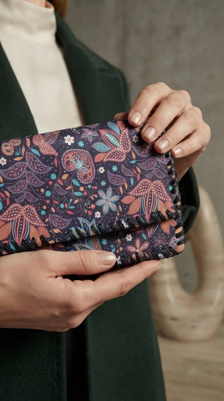 Purple Formal Wallet For Women P71062