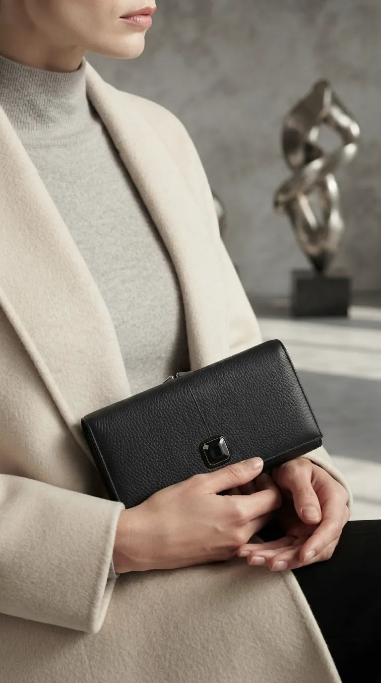 Black Formal Wallet For Women P71075