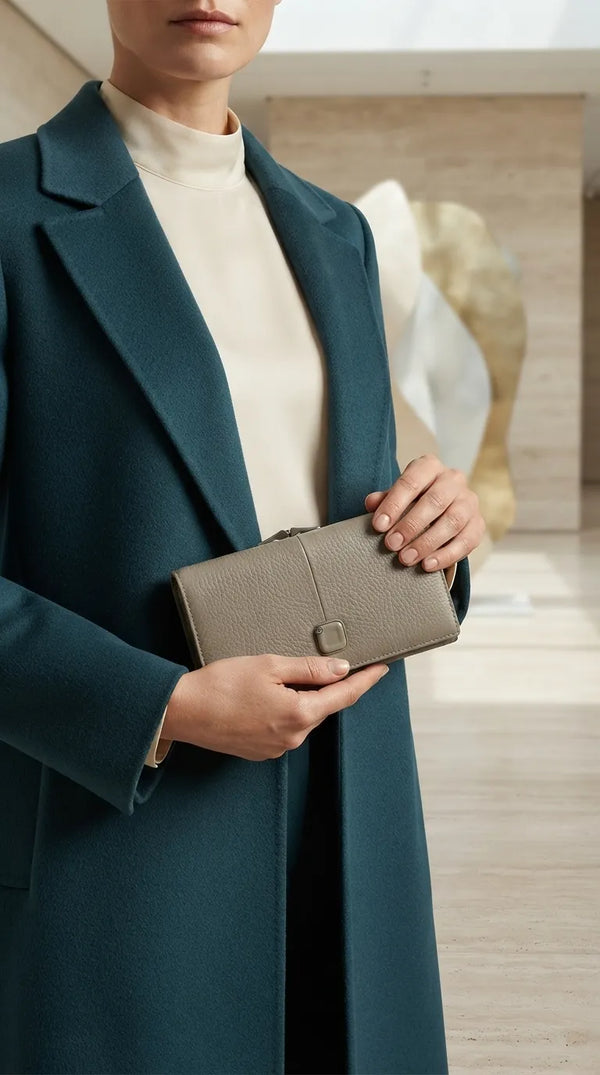 Grey Formal Wallet For Women P71075