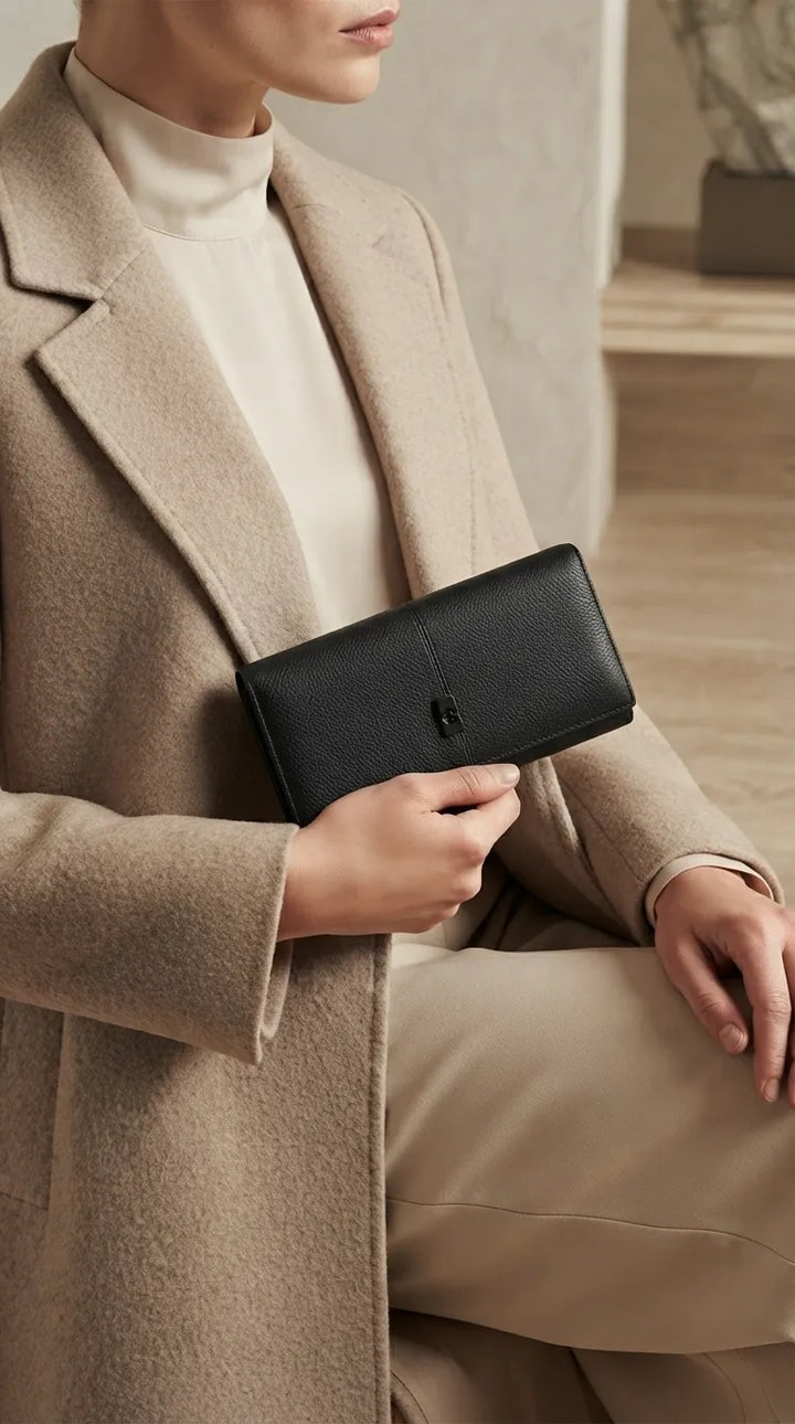 Black Formal Wallet For Women P71076