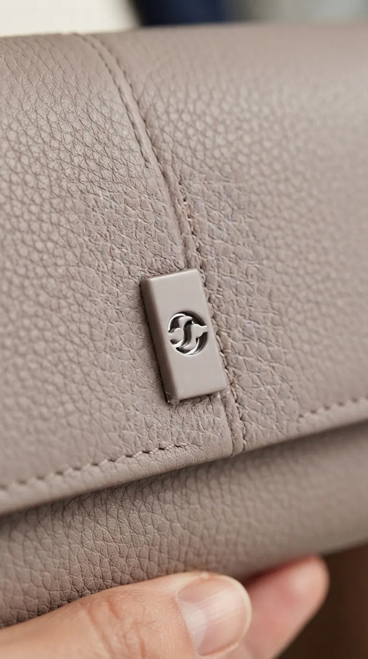 Beige Formal Wallet For Women P71076