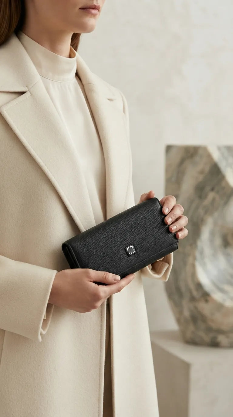 Black Formal Wallet For Women P71077