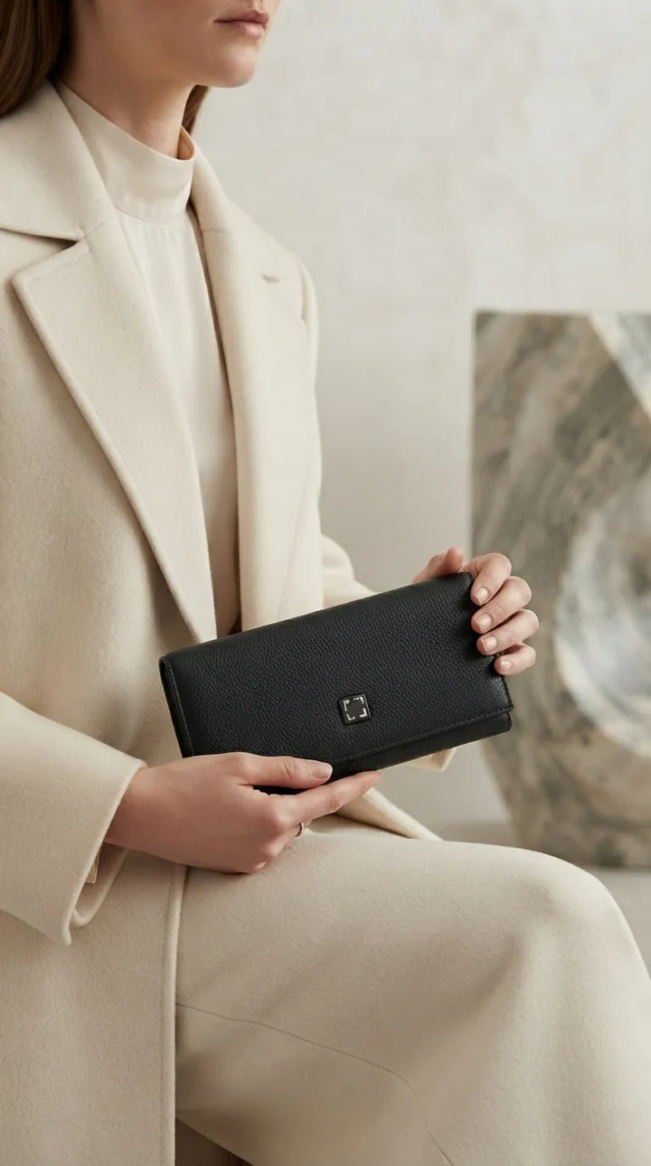 Black Formal Wallet For Women P71077