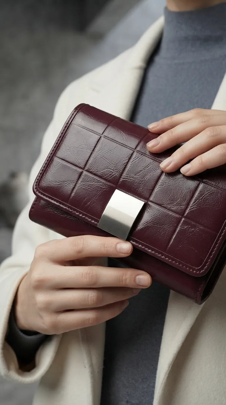 Maroon Formal Wallet For Women P71078