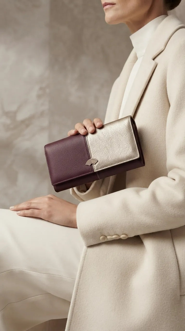 Maroon Formal Wallet For Women P71079