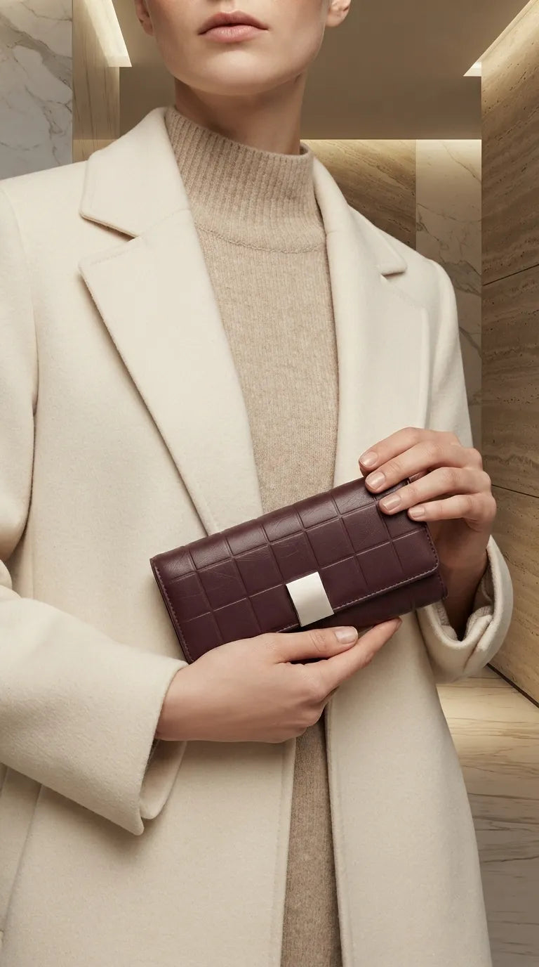 Maroon Formal Wallet For Women P71080