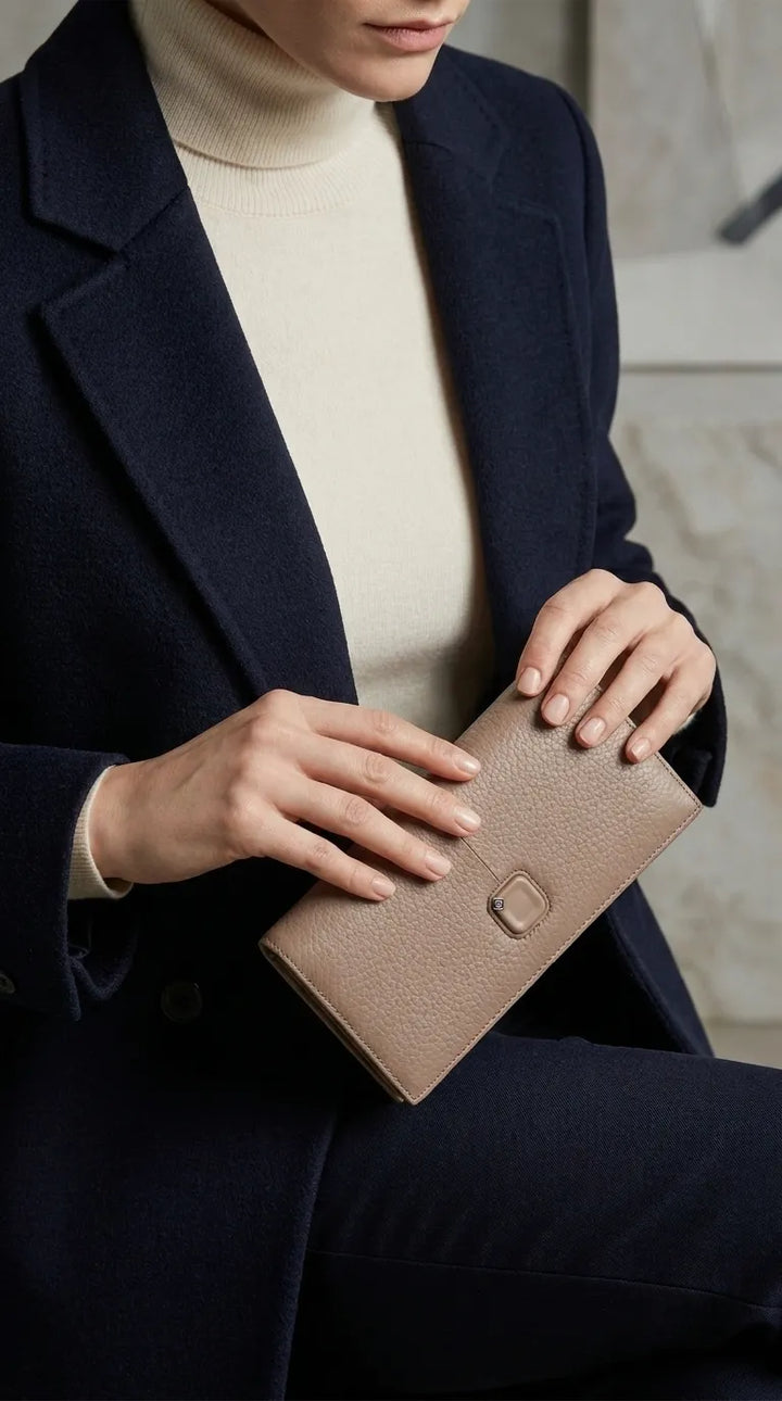 Khaki Formal Wallet For Women P71081