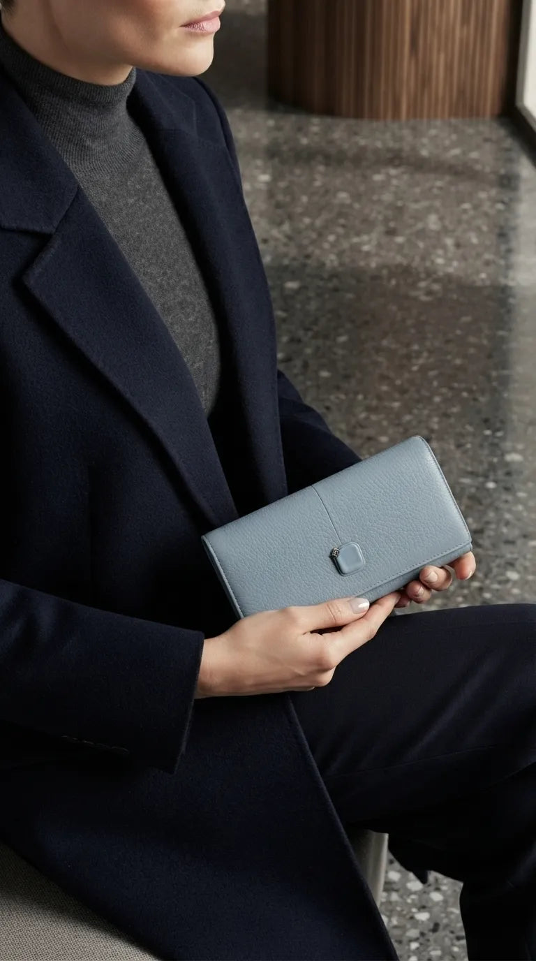 Sky Blue Formal Wallet For Women P71081